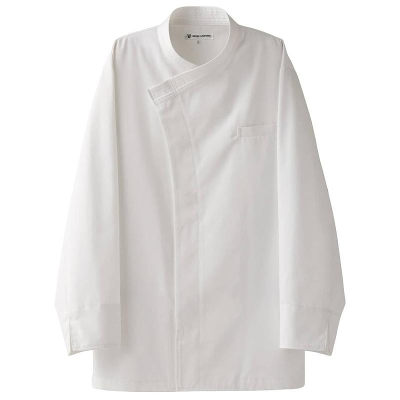 [七つ制服] EA3079-0 厚地の外套・兼・長袖 白いこと 4L