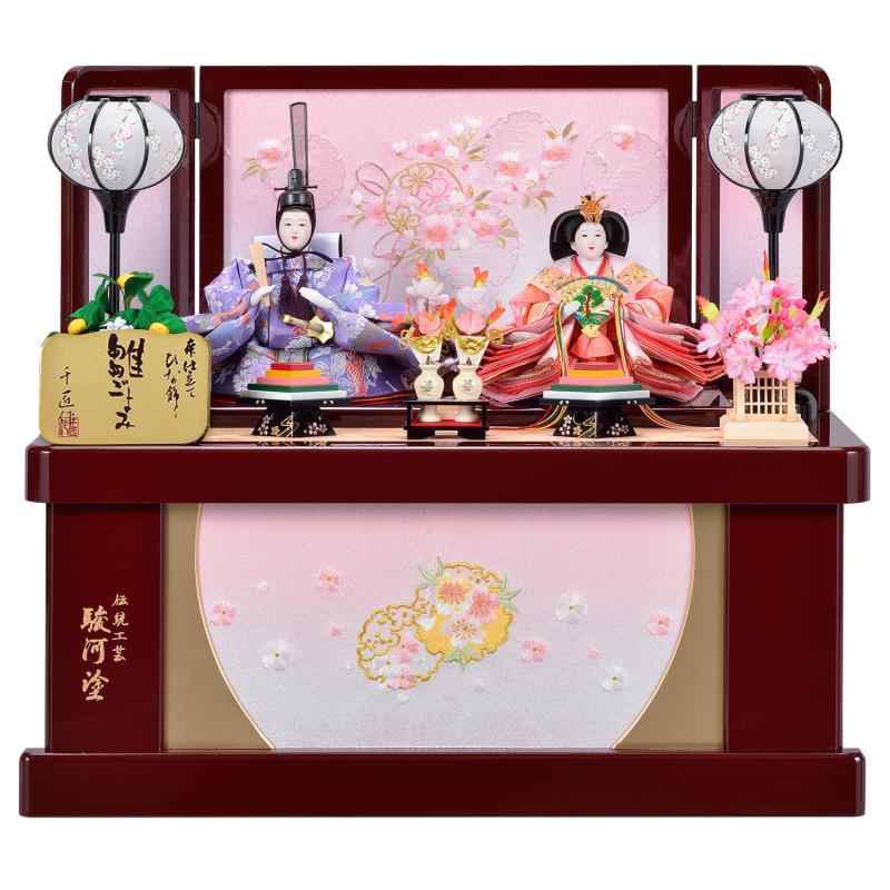 雛人形 ひな人形 親王収納飾り 収納飾り 横幅60×奥行36×高さ53.5cm 駿河塗収納箱 S2-16798KZ