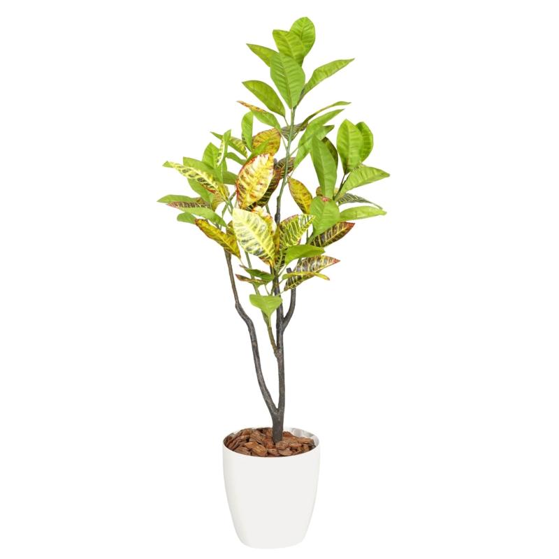 ボタニカルライフプラス(Botanical life+) 造花 クロトン 光触媒 フェイクグリーン NBつづき物 鉢付き添い人 日本製