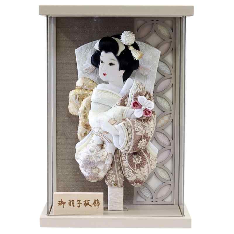 羽子板 羽子板ケース飾り 押絵 7号 風花 ふうか モカ アクリルケース 高さ26.2cm 壁掛け可能2way K2603｜イナノカショップ