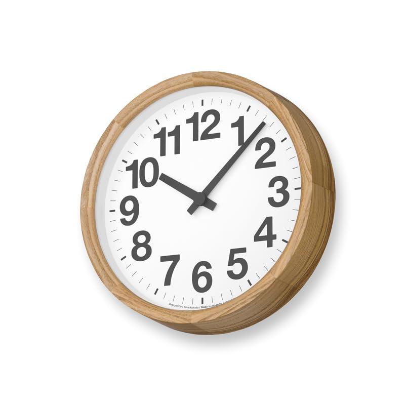レムノス 掛時計 アナログ 天然色板目 オーク材 自然的 Clock A OAK YK24-12 Lemnos 置き時計・掛け時計-掛け時計-インテリア・寝具・収納