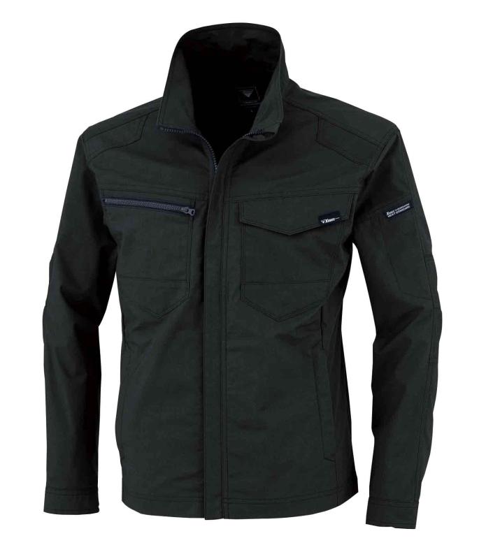 ジーベック(Xebec) TCストレッチ長袖ブルゾン クロ L 1714-90-L|イナノカショップ