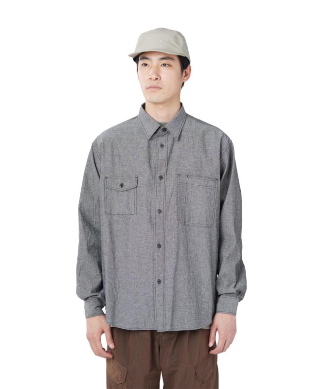 スノーピーク(snow peak)Chambray Work Shirt SH-26SU003 トップス プルオーバー 長袖 メンズ レディース