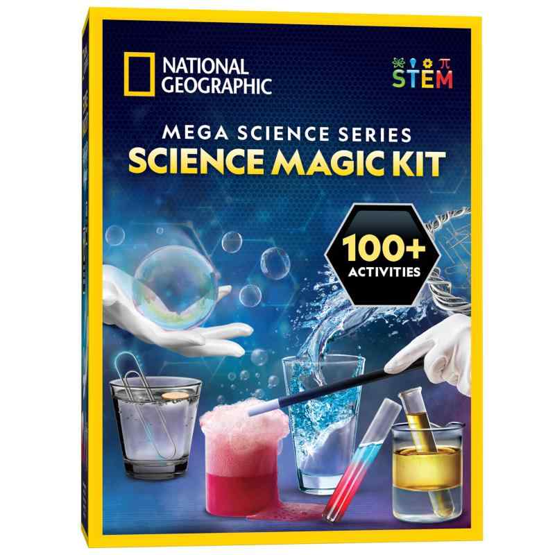 NATIONAL GEOGRAPHIC Magic Chemistryセット - 科学で驚くほど簡単なトリックを実行し、白い手袋と魔法の杖で魔法のショーを作りましょう。男の子と女の子のための素晴らしいSTEM学習科学ギフト