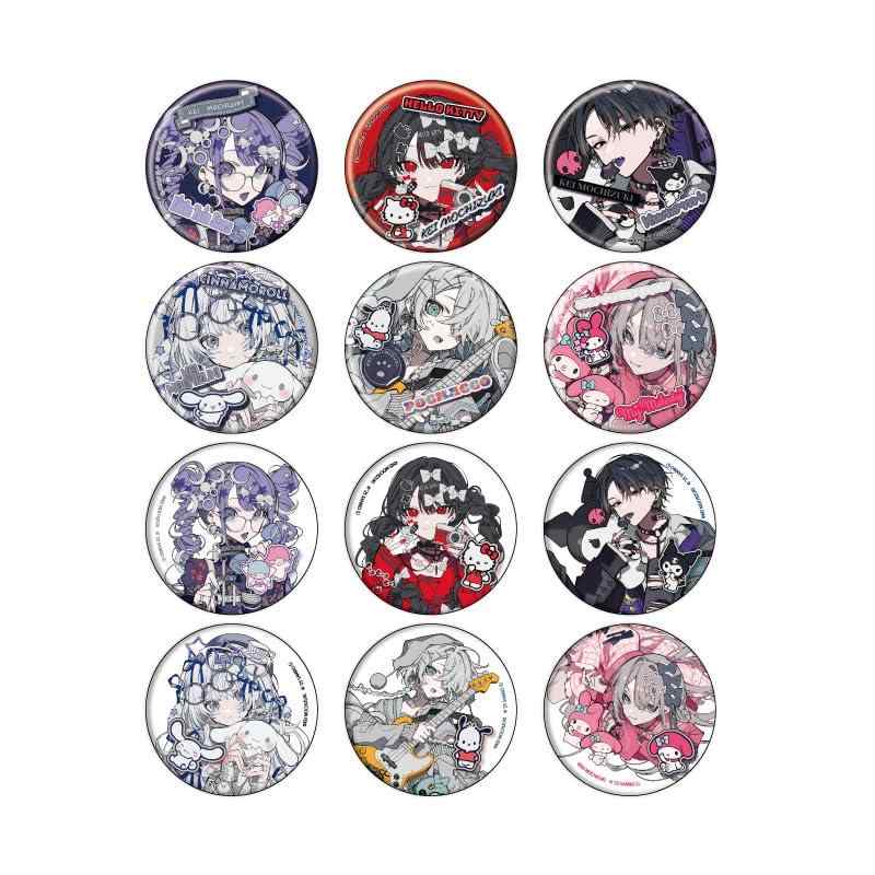 望月けい x サンリオキャラクターズ 01 [コラボイラスト] 缶バッジ 12個入りBOX｜イナノカショップ