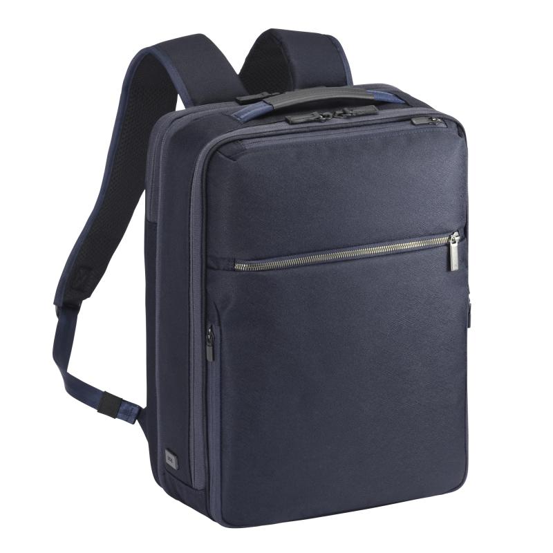 [エースジーン] ビジネスリュック ガジェタブルSF A4サイズ収納可能 14inchPC収納 15L エキスパンド(容量拡張) ２気室 No.68784