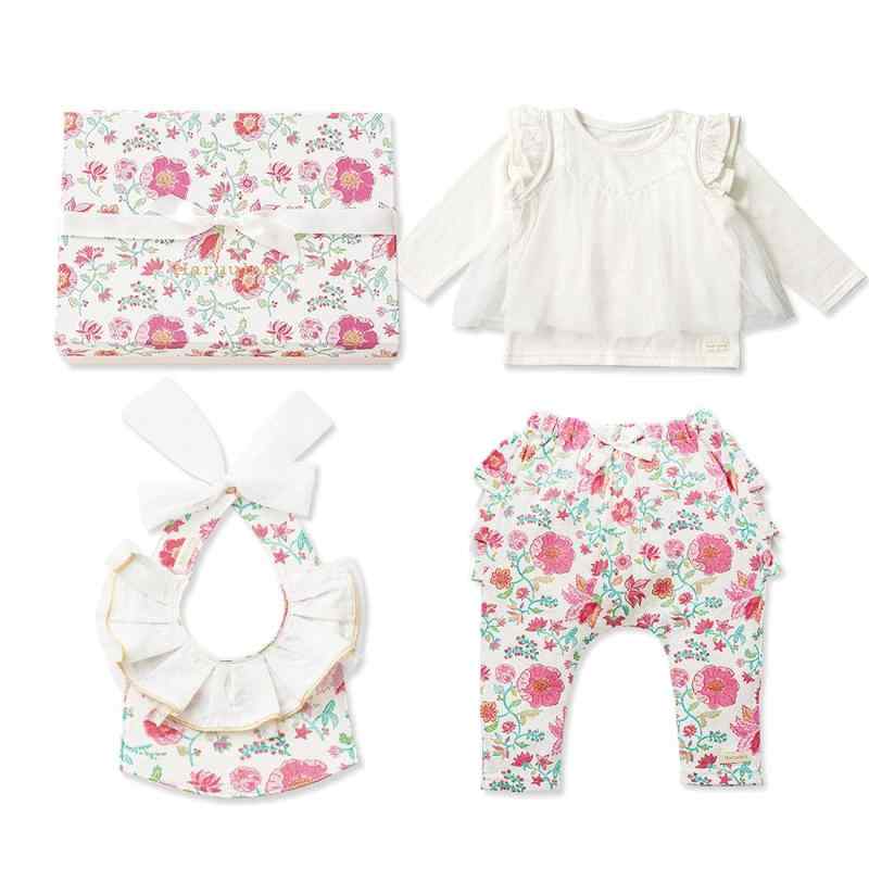 ハルウララ 生み出すこと祝賀会 うしろ帯 オーガニックコットンベビー服3点仕掛ける (スタイ+トップス+ズボン下) (ロング丈)