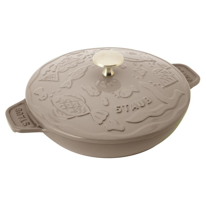 【 STAUB × minä perhonen 】 staub ストウブ 「 ココット オーシャン リネン 真鍮ノブ仕様 」|イナノカショップ