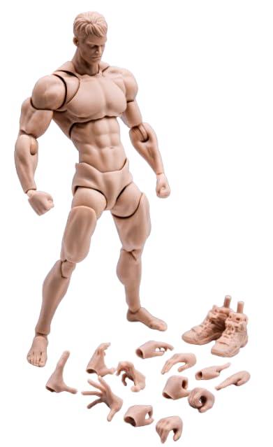 1/12スケール 男性アクションフィギュア 6インチ 超柔軟で強力な筋肉フィギュア ミニチュアフィギュア 交換可能な手とアクセサリーコレクション付きボディドール