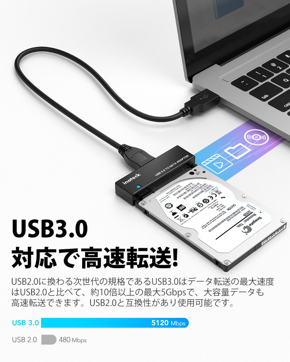 楽天市場 電源付き Inateck Sata Usb3 0変換ケーブル 2 5インチ 3 5インチハードディスクドライブ Hdd Ssd用sata変換アダプタ 電源アダプター付 Hdd Ssd換装キット Sata変換ケーブル Sata Usb変換アダプター Hdd Ssd Sata To Usbケーブル Inateck楽天市場店