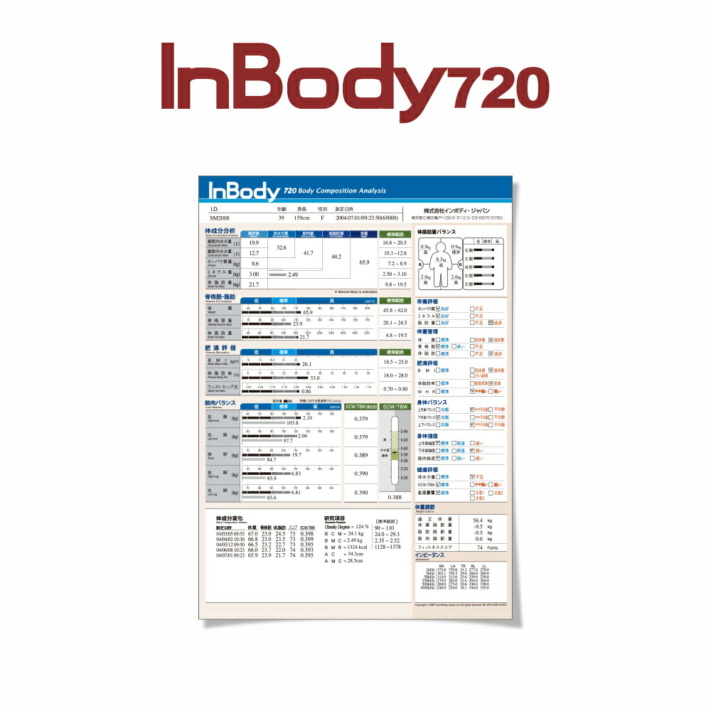 楽天市場 Inbody720専用結果用紙 1 000枚入り インボディ 消耗品 送料無料 インボディ楽天市場店