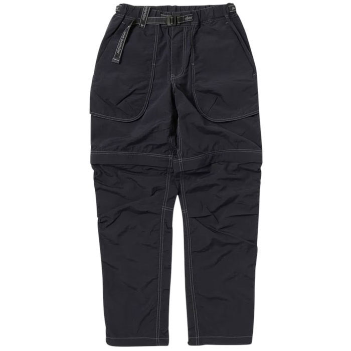 【アンドワンダー ナイロンタフタハイカー2WAYパンツ】 and wander アンドワンダー Ny taffeta hiker 2way pants black andwander-5746952039