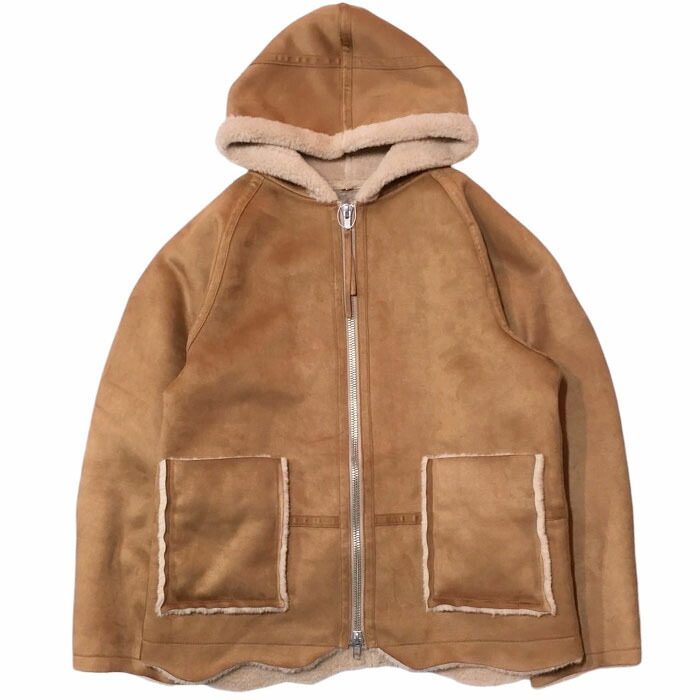 【SALE 大売り出し】【ディスカバード ムートンジップフーディージャケット】DISCOVERED ディスカバード MOUTON ZIP HOODIE beige DISCOVERED-DC-AW24-BL-05