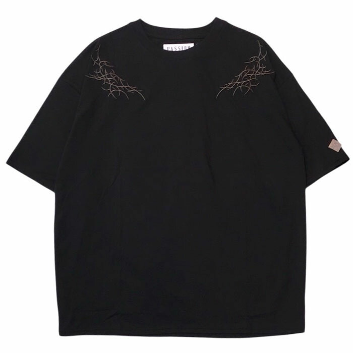 【百貨店大売り出し SALE】【el conductorH 3D刺しゅうティーシャツ】 el conductorH 音楽監督 3D EMBROIDERED T SHIRT black elconductorH-PD26SC03