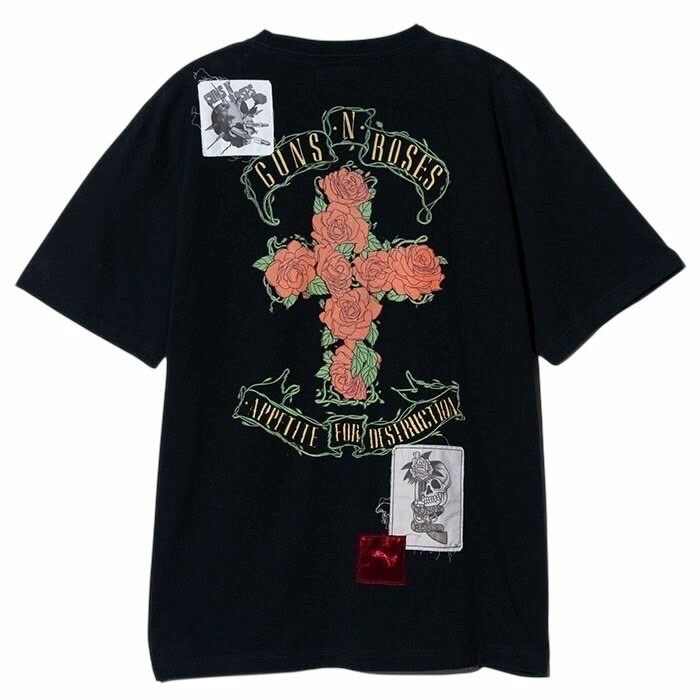 【グラム ガンズ・アンド・ローゼズコラボTシャツ】glamb グラム GUNS N' ROSES Cross T Shirt black glamb-GB0325-CS02