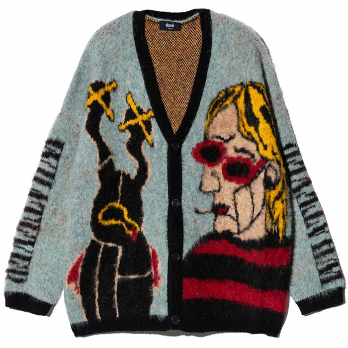 glamb カーディガン　貴重　サンプル品 glamb カーディガン Damaged Flower Cardigan / ダメージ