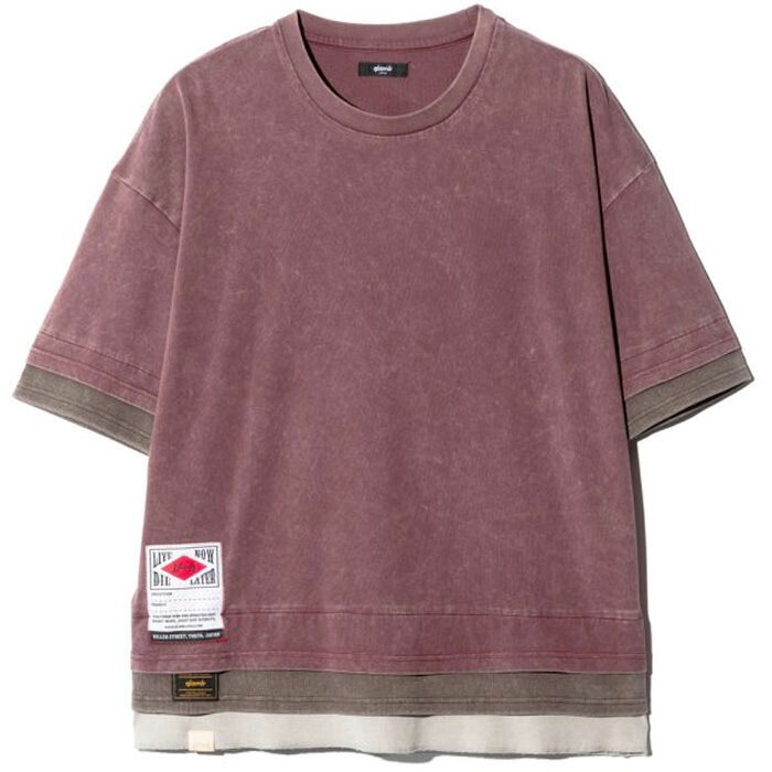 【瓦 トリプルレイヤープルオーバー】glamb 瓦 Tri Layered Cutsew red glamb-GB0226-CS07