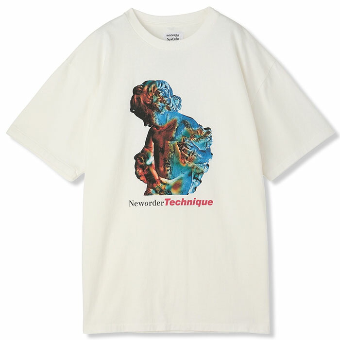 【SALE 大売り出し】【インソニアプロジェクト ニューオーダーコラボプルオーバー】 Insonnia PROJECTS インソニアプロジェクト x NEW ORDER TECHNIQUE TEE white Insonnia-IP-NWO-023