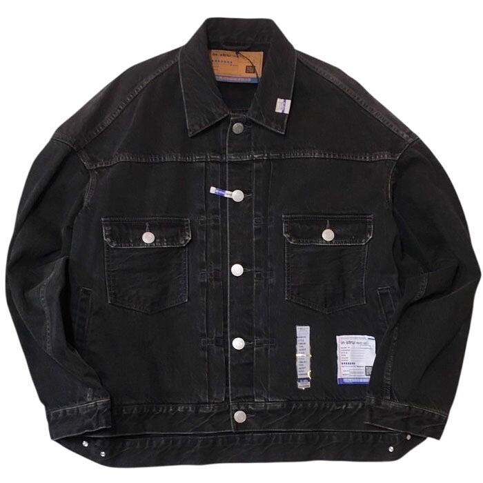 【インストルメンタル デニムジャケット】instrumental インストルメンタル HARD WASHED SELVAGE DENIM JACKET black MIHARAYASUHIRO-I16BL081