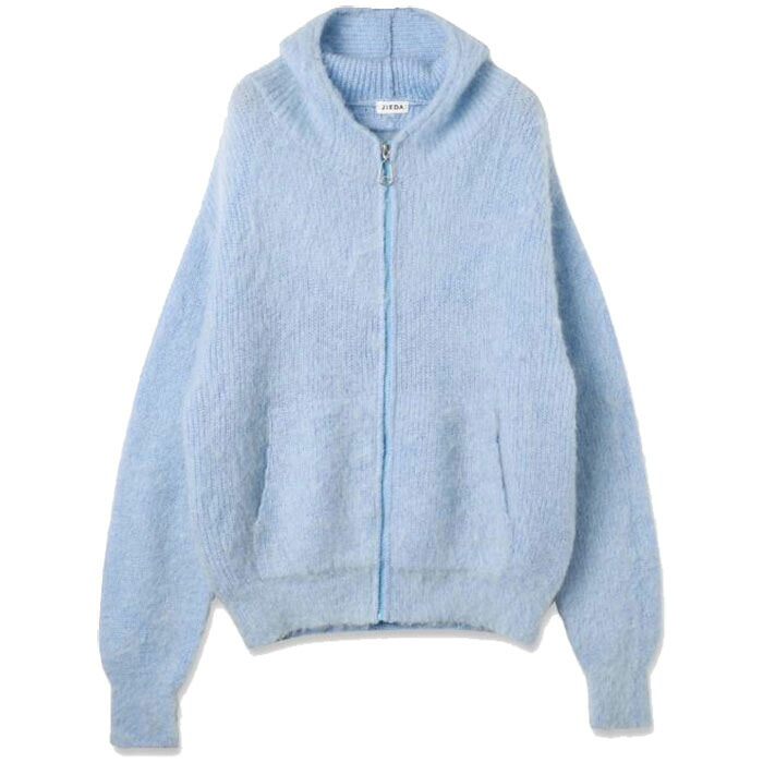 【SALE 大売り出し】【JieDa モヘアジップフーディー】 JieDa ジエダ MOHAIR ZIP HOODIE sax JieDa-Jie-25W-KN03