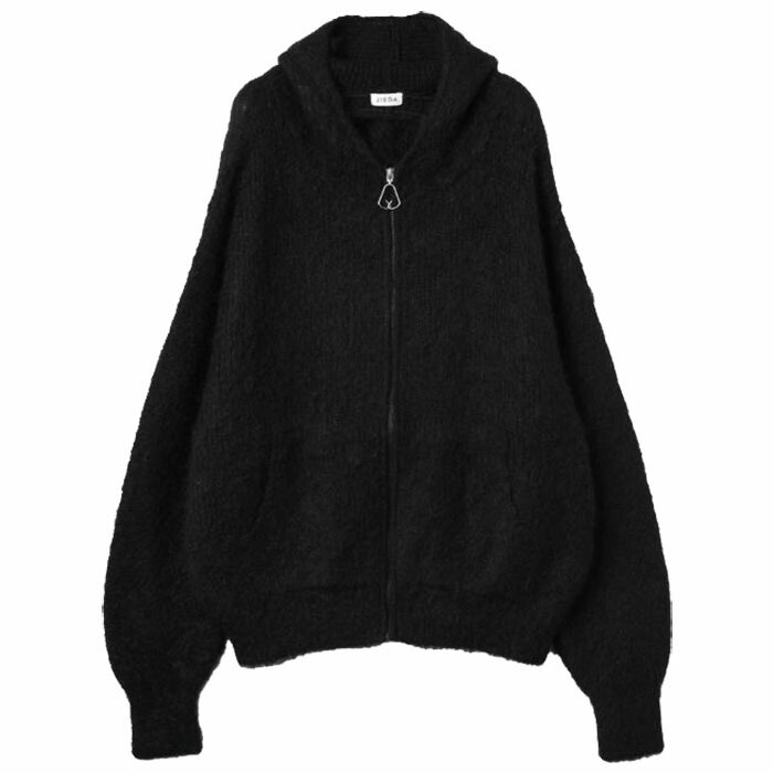 【SALE 大売り出し】【JieDa モヘアジップフーディー】 JieDa ジエダ MOHAIR ZIP HOODIE black JieDa-Jie-25W-KN03