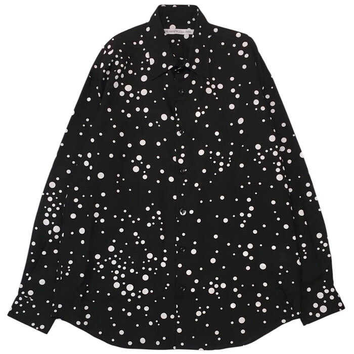【ジョンローレンスサリバン ランダムドットレギュラーカラーシャツ】JOHN LAWRENCE SULLIVAN ジョンローレンスサリバン RANDOM DOT REGULAR COLLAR SHIRT black JLS-3B005-0226-17｜INCENSE 店