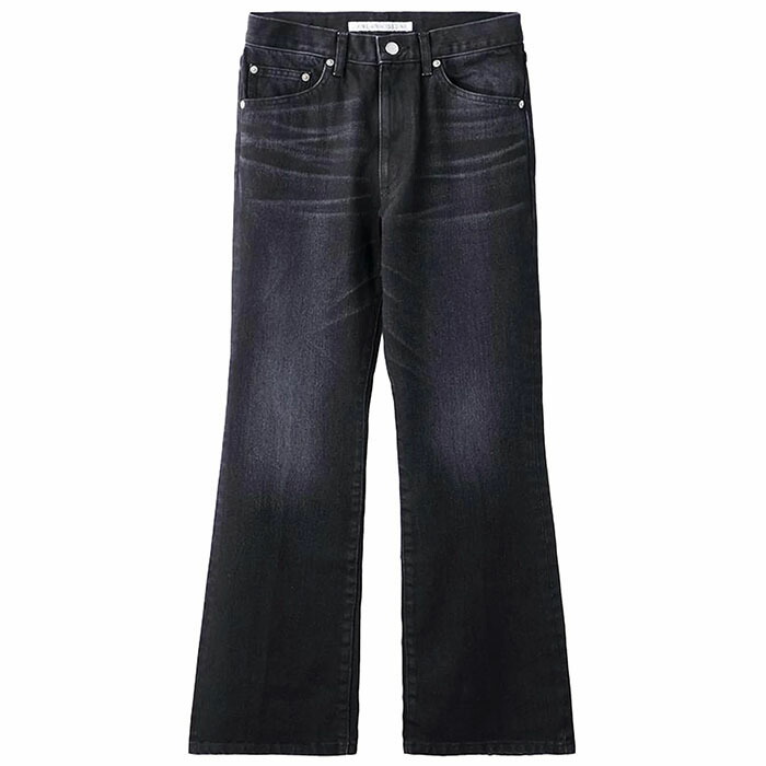 【百貨店大売り出し SALE】【ジョンローレンスサリバン フレアデニムパンツ】JOHN LAWRENCE SULLIVAN ジョンローレンスサリバン Washed denim flared pants black JLS-02-18