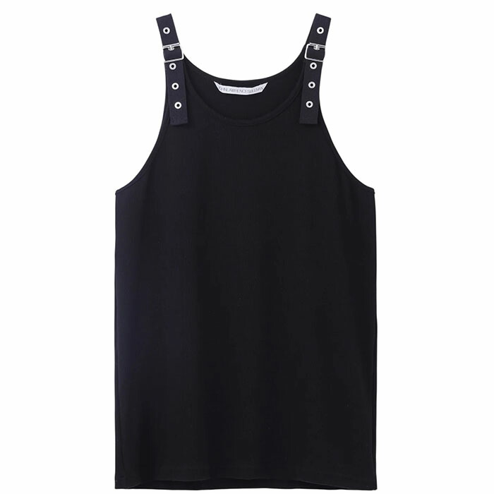 【SALE 大売り出し】【ジョンローレンスサリバン コットンリブストラップタンクトップ】JOHN LAWRENCE SULLIVAN ジョンローレンスサリバン Cotton rib strap tank top black JLS-5A003-0826-12