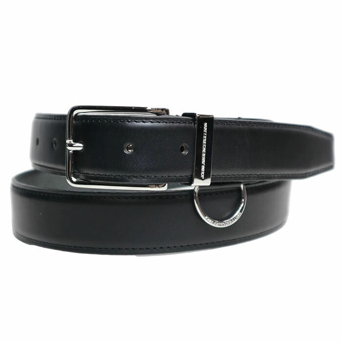 【SALE 大売り出し】【ジョンローレンスサリバン Dリングレザーベルト】JOHN LAWRENCE SULLIVAN ジョンローレンスサリバン Pin buckle belt with D ring black JLS-06-40