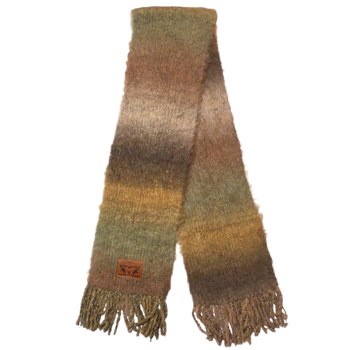 【SALE セール】【KAMIYA グラデーションニットスカーフ】 KAMIYA カミヤ Gradient Knit Scarf green KAMIYA-G15AC201