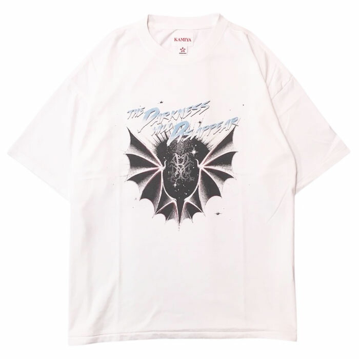 【KAMIYA 遊撃手捩りプルオーバー】 KAMIYA カミヤ THE DARKNESS WILL DISAPPEAR Tee TC white KAMIYA-G16TS098