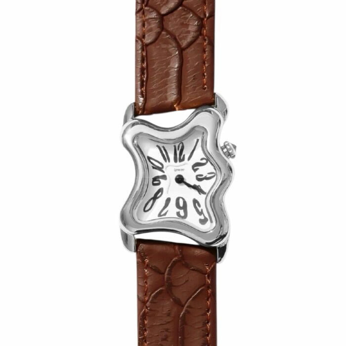 【国内定め事品】【ラフォン メルティングウォッチ】 LAPHONT ラフォン Ooblong Watch Silver Case Brown Band White Dial brown / silver LAPHONT-20052