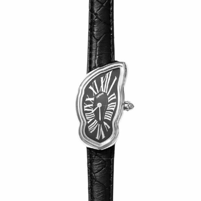 【国内定め事品】【ラフォン メルティングウォッチ】 LAPHONT ラフォン Melting Watch Slim Silver Case Tonal Dial Black Band black / silver LAPHONT-21007