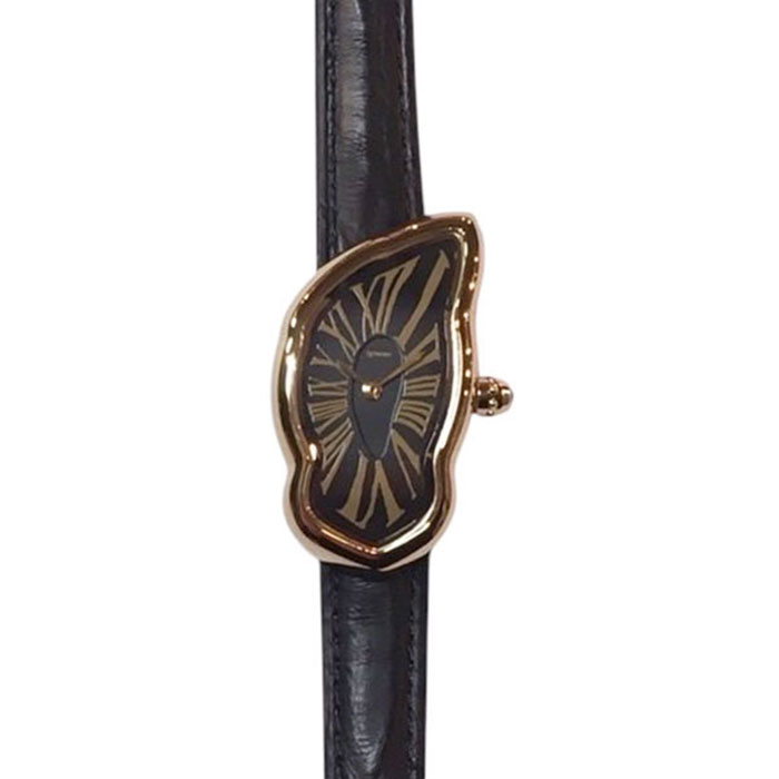 【国内定め事品】【ラフォン メルティングウォッチ】 LAPHONT ラフォン Melting Watch Slim Gold Case Tonal Dial Black Band black / gold LAPHONT-21001