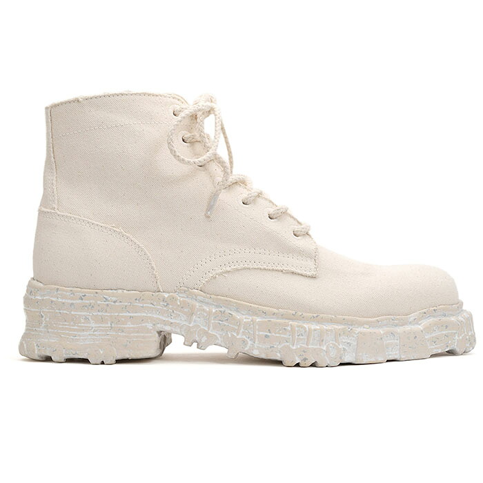 【ミハラヤスヒロ ブーツ】Maison MIHARA YASUHIRO ミハラヤスヒロ General Scale Vintage like Sole Over dyed Canvas Boots white MIHARAYASUHIRO-S12FW703|INCENSE 店