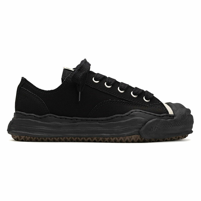 【ミハラヤスヒロ スニーカー】Maison MIHARA YASUHIRO ミハラヤスヒロ HANK original sole toe cap sneaker LOW canvas black x black MIHARAYASUHIRO-A05FW702 靴-スニーカー-メンズ靴