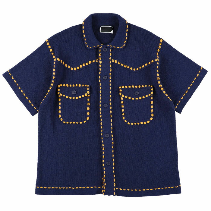 【PHINGERIN PG1サマーニットウエスタンシャツ】 PHINGERIN フィンガリン SUMMER PG1 WESTERN SHIRT navy PHINGERIN-PD-261-KN-011 トップス-カジュアルシャツ-メンズファッション