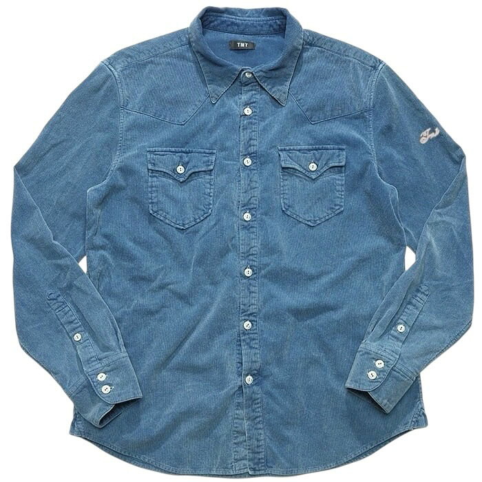 【TMT インディゴコーデュロイシャツ】TMT CORDUROY WESTEN SHIRTS indigo TMT-TSHF2505