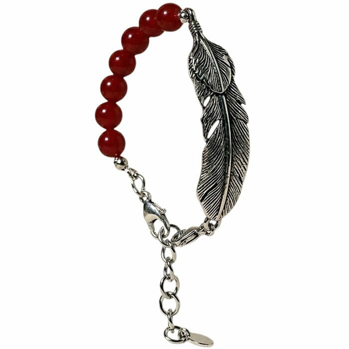 【貨物輸送込み通貨価値】【TMT 腕輪】TMT BRACELET FEATHER red TMT-TACS26SP04