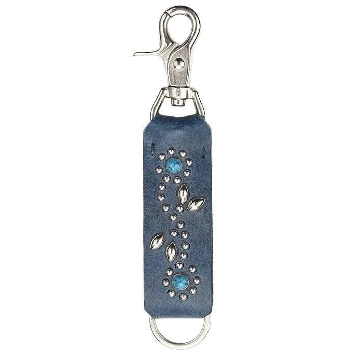 【TMT キーチェーン】TMT LEATHER STADS KEY CHAIN navy TMT-TACF26SP08｜INCENSE 店