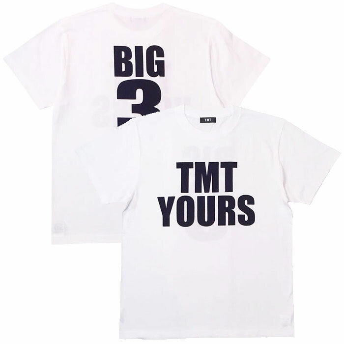 【送料込み価格】【TMT YOURS BIG3 Tシャツ】TMT HEAVY JERSEY SSL TEE TMT YOURS BIG3 white x navy TMT-TCSF25SP01