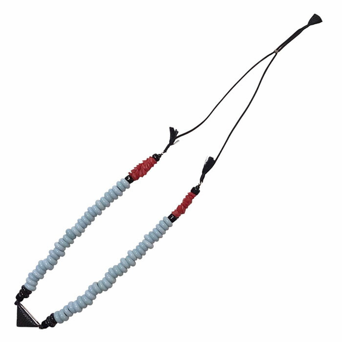 【百貨店大売り出し SALE】【UNISEX】【TOGA トライアングルビーズネックレス】TOGA トゥーガ Triangle beads necklace light blue TOGA-TZ261-AK908