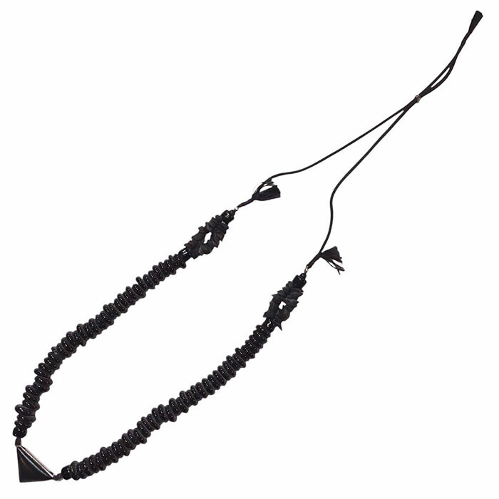 【UNISEX】【TOGA トライアングルビーズネックレス】TOGA トゥーガ Triangle beads necklace black TOGA-TZ261-AK908