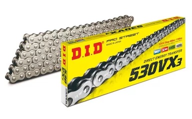 DID 530VX3-150L ZJ(カシメ) SILVER 4525516462860 大同工業株式会社 D.I.D バイクチェーン|インチアップauto-info