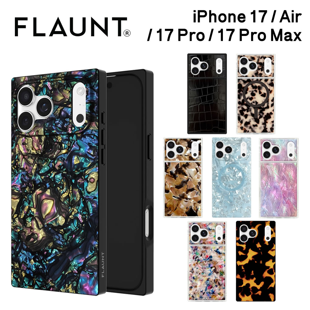 FLAUNT Square MagSafe Case for iPhone Air iPhone17 17Pro 17ProMax 耐衝撃 スマホケース カバー ブランド iPhoneケース magsafe対応 アイホン アイホンケース オシャレ
