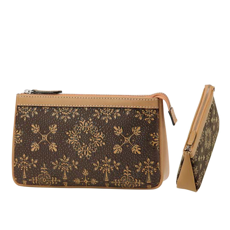 楽天市場】印伝 手提げ バッグ 甲州印伝 本鹿革 フォルキィ 9110 Folky