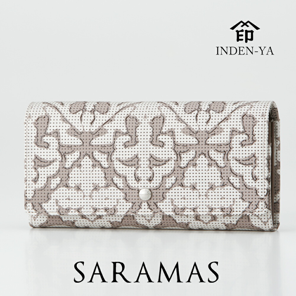 印傳屋 7425 Saramas サラマス シリーズ 長財布 レディース 財布 L字ファスナー 小銭入れ 甲州印伝 上原勇七 Inden Ya 伝統工芸 印伝 日本製 本鹿革 本革 鹿革 レザー ギフト おしゃれ 個性的 モダン シック ブランド ご褒美 お祝い 実用的 敬老の日 高評価の贈り物
