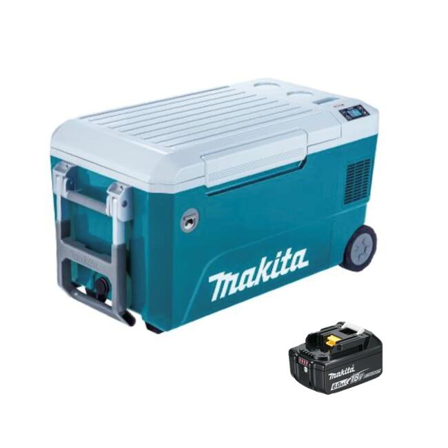 マキタ 申し受ける式保冷ややかさ庫 50L 青 CW002GZ 本体+18V 6.0Ah 完全無欠蓄電池BL1860B×1個付 目あたらしい仕掛ける ※申し受ける器別売 40Vmax/18V蓄電池相応う AC100V/葉巻きタバコソケットでも当て嵌める能力のある makita 難民キャンプ アウトドア 冷房装置ボックス席