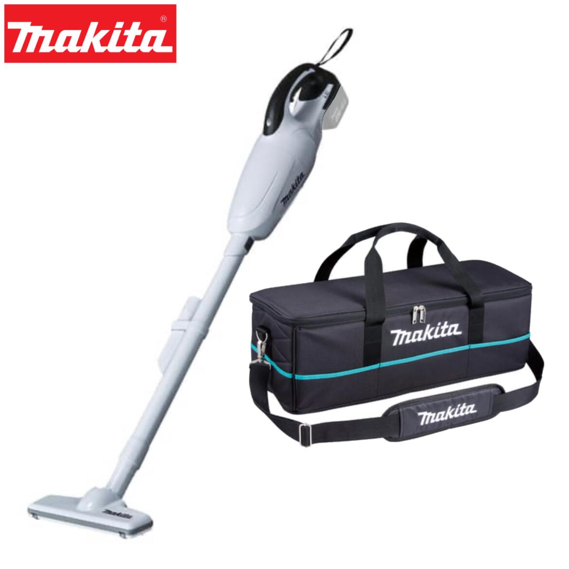 マキタ 14.4V 充電式クリーナー CL140FDZW 白 本体+クリーナー用ソフトバッグ A-67153 オリジナルセット ※バッテリー・充電器別売 カプセル式 トリガ式スイッチ コードレス 掃除機