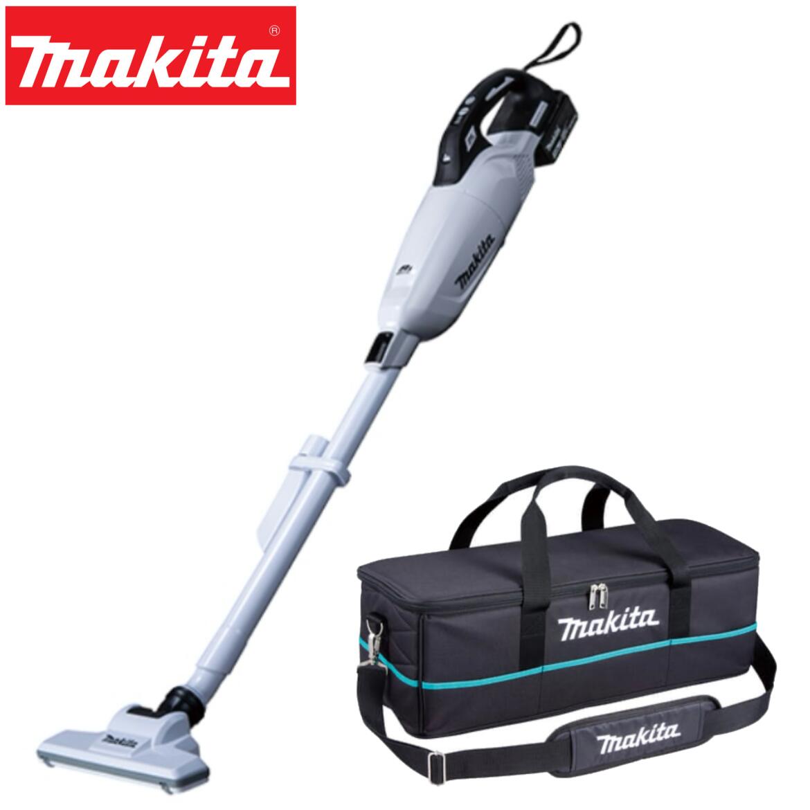 マキタ 18V 充電式クリーナー CL284FDRFW 白 本体(3.0Ahバッテリー1個+充電器付)+クリーナー用ソフトバッグ A-67153 オリジナルセット カプセル式 ワンタッチスイッチ 掃除機 コードレス ホワイト